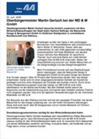 Oberbürgermeister bei MD&M